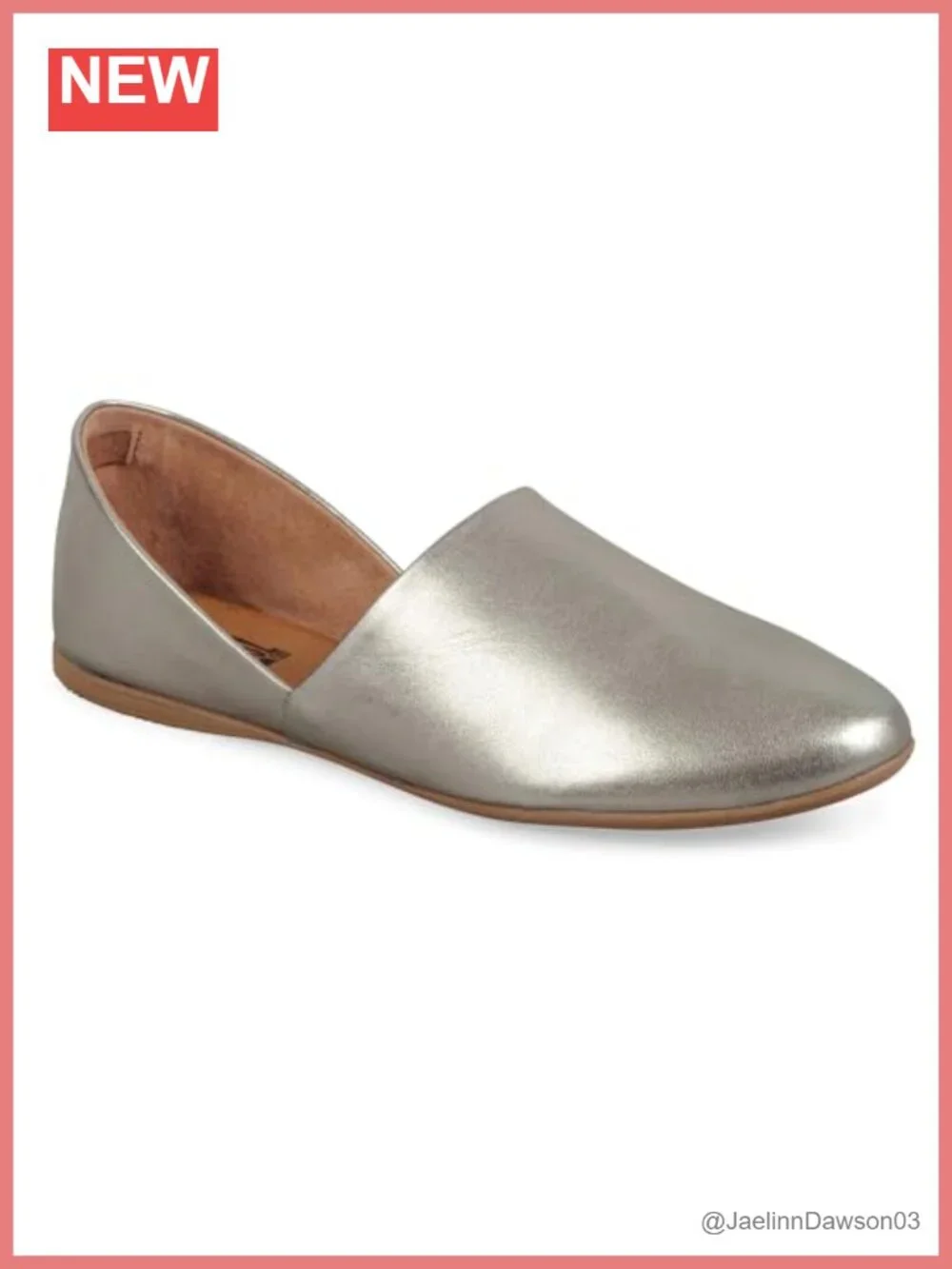 Women's Leather Flats with Cushioned Insole - Pull-On Style